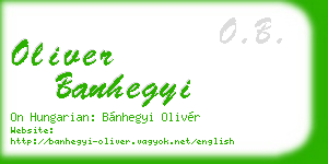 oliver banhegyi business card